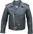 Men's Drum Dyed Naked Cowhide Deluxe Black Motorcycle Jacket