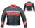 Mens Motorcycle Leather Armor Jacket Black/Red