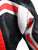 Mens Leather Motorcycle Sport Jacket With Armor Black/Red