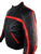 Mens Leather Motorcycle Sport Jacket With Armor Red Stripe