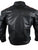 Mens Leather Motorcycle Sport Jacket With Armor Red Stripe