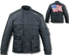 Textile Duratex Waterproof Motorcycle American Flag on Back