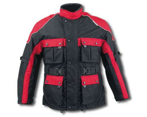 Textile Duratex 600D Waterproof Motorcycle Jacket Red