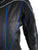 Mens Leather Motorcycle Sport Jacket With Armor Black/Blue