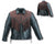 Finish and Nubuck Leather Motorcycle Jacket with Fringes