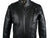 Black Top Grain Naked Leather Motorcycle Cruising Jacket