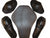 2 Piece Leather Armored Motorcycle Racing Suit Black Blue