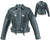 Women's Leather Motorcycle Jacket with Braids Fringes Conchos