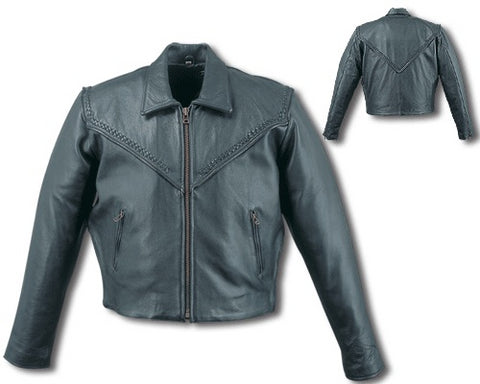 Ladies Black Classic Leather Motorcycle Jacket