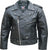 Black Cowhide Classic Leather Motorcycle Jacket With Side Laces