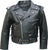 Black Buffalo Leather Motorcycle Jacket Zip Out Liner Side Laces