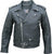 Black Drum Dyed Naked Cowhide Motorcycle Jacket Zip Out Liner