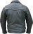 Black Drum Dyed Naked Cowhide Leather Vented Motorcycle Jacket Braid Trim