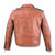 Mens Brown Top Grain Distressed Leather Motorcycle Jacket