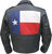 Men's Black Texas Flag Top Grain Leather Motorcycle Jacket